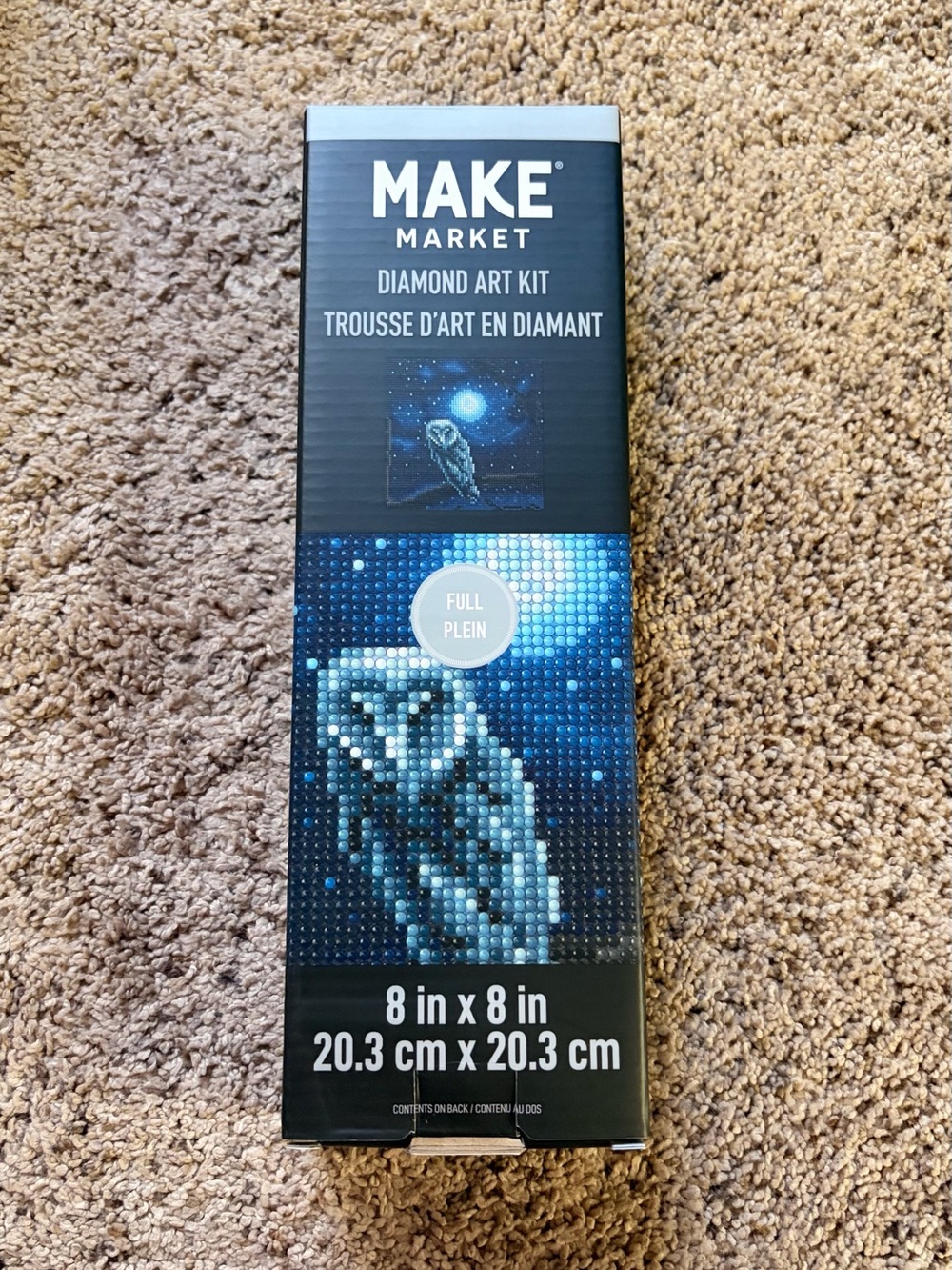 MAKE Market Blue Owl Diamond Art Kit - 8 x 8 in